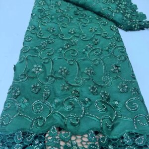 African Chiffon Lace Fabric 2025 High Quality Lace Material Nigerian French African Lace Fabric for Women Wedding Party 5 Q230-1