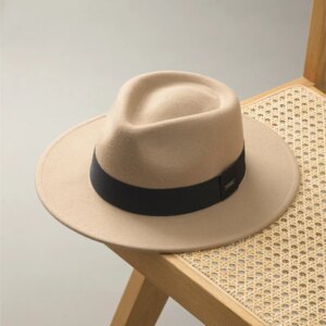 Autumn and winter top hat men wide classic big circumference show face small women versatile