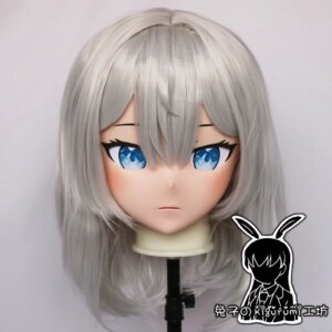 (RB04020)Customize Lockable Full Head Resin Cartoon Cosplay Japanese Character Anime Role Play Kigurumi Mask With Back Shell