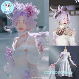 COSGOGO Grace Fisher Girl Game Suit Cosplay Costume Game Identity V Elegant Dress Uniform Women Halloween Party Clothing 2023