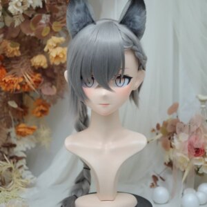 (NFD38–32)Customize Full Head With Lock Pretty Female/Girl Japanese Animego Character Kig Cosplay Kigurumi Mask Crossdress Doll