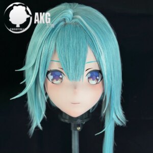 (AL79)Customize Character Crossdressing Female/Girl Resin Full/Half Head With Lock Anime Cosplay Japanese Animego Kigurumi Mask