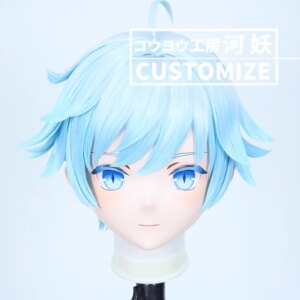 C-10172 Customize Full Head Resin Cartoon Cosplay Japanese Character Anime Role Play Crossdress Kigurumi Mask With Back Shell