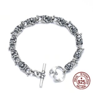 S925 sterling silver bracelet with a stylish and personalized clown temperament High end and niche design handmade jewelry