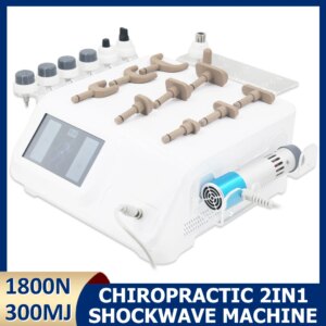300MJ Shockwave Therapy Machine Effective For Pain Back Pain Shoulder Pain 2in1 Shock Wave Chiropractic Adjusting Tool