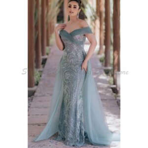 Exquisite Evening Dresses For Women Off The Shoulder Mermaid 3D Alliques High Quality Custom Banquet Party Occasion Fashion Gown