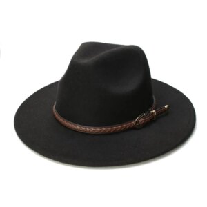 Vintage coffee belt woolen felt bowler hat for boys and girls