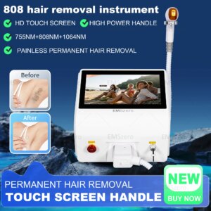 Best Hair Removal Machine Ice Platinum Epilator 3 Wavelength 808nm 755 1064nm Painless Diode La-ser with CE Certificate