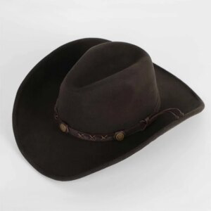Cowboy hat Dark coffee soft cloth top waterproof wrinkle-proof riding
