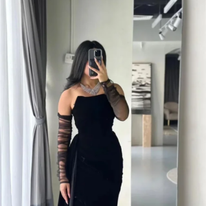 Little Daisy Customized Simple Jersey Pleat A-line Strapless Midi Dresses Bespoke Occasion Dresses Fashion Exquisite Formal