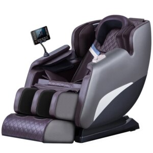 Full Body Massage Chair with Zero Gravity, Massage Chair Recliner with Heating, Airbags, Bluetooth Speaker, Foot Roller 110/220V