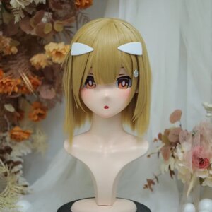Kigurumi interchangeable face oc Kigurumi mask full head with lock cosplay head shell prop