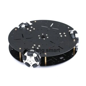 5kg Load 58mm Omnidirectional Wheel 3WD Chassis With DC Motor 3-Wheel Omni Disc Mobile Robot RC Car for Arduino Robot DIY Kit