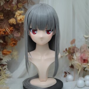 (NFD38–11)Customize Full Head With Lock Pretty Female/Girl Japanese Animego Character Kig Cosplay Kigurumi Mask Crossdress Doll