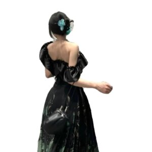 |High Quality New Chinese Style Black Retro Hanfu Weaving Skirt Female Spring And Autumn Advanced Sense Improved Half·