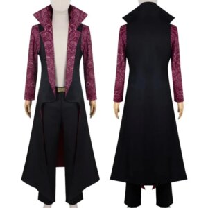 WU01 TV Dracule Mihawk Cosplay Costume Coat Pants Belt Full Set Live Action TV Steven John Ward Role Play Uniform HalloweenJk5*!