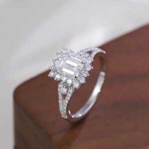 Provence Emerald Cut Ring 14KGold IGI EF/VS 1ct Lab Grown Diamonds Ring Luxury Wedding Engagement Jewelry Personalized Custom