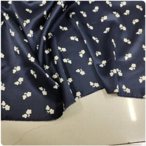 Wide Silk Stretch Twill Fabric Cheongsam Shirt Short Sleeve Dress Pajamas Clothing Cloth’