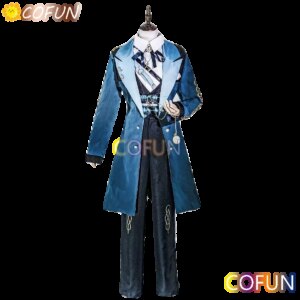 COFUN Game NU:Carnival Eiden Cosplay Costume Halloween Outfits Men Game Suit Jacket Pants Shirt Vest Belt Tie