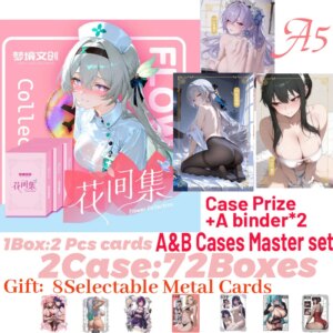 2025 New A5 Size Boards Flower Collection Hobby Spicy Waifu Board Doujin Booster Box Hutao Ganyu Rare Card Toy GiftS