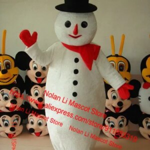 High Quality EVA Material Snowman Mascot Costume Walking Cartoon Suit Cosplay Birthday Party Custom Adult Size Holiday Gift 051
