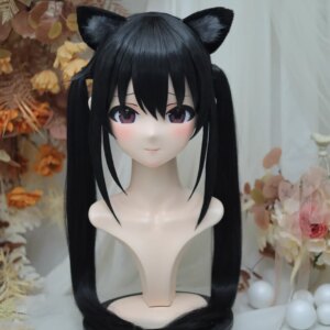 (NFD38–15)Customize Full Head With Lock Pretty Female/Girl Japanese Animego Character Kig Cosplay Kigurumi Mask Crossdress Doll