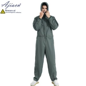 Genuine anti-radiation hooded coveralls anti-high temperature, anti-static, acid and alkali resistant EMF shielding clothing