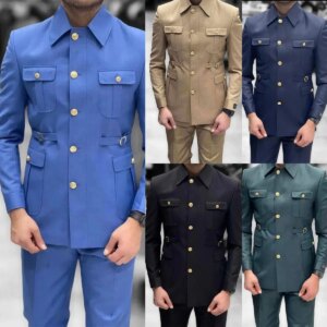 Custom Color Matching Fashion Prom Men Suits For Wedding Stand Collar Zhongshan Suit Youth Chinese Style Formal Groom Wear