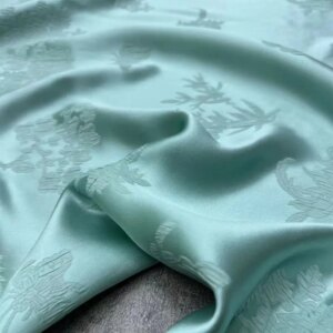 Bamboo Orchid Plum and Chrysanthemum Real Silk Dress Cloth 28momme Crown Crepe Jacquard Chinese Style Shirt Outfit Silk Fabric