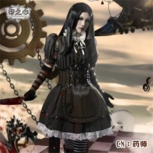 Cos-Mart Anime Alice: Madness Returns Cosplay Costumes Sublimated Version Steam Clothing Combat Uniform Party Role Play Clothing