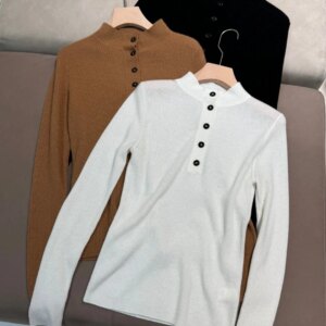 Anti-static cashmere thin soft comfortable base sweater