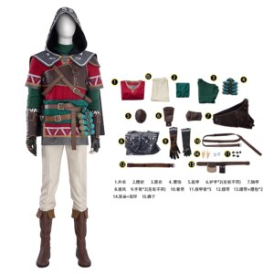 Halloween Carnival Party GAME Tears of Kingdom Link Cosplay Costume Adult Male Performance Costume Accessories Shoes