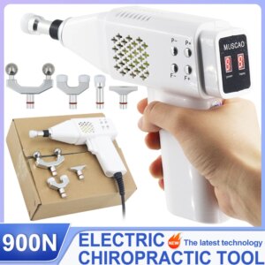 Portable Electric Correction Gun 900N Impulse Spine Cervical Massager Spinal Adjustable Instrument Chiropractic Adjusting Tools