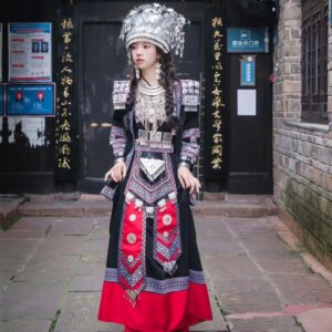 New Miao Clothing Ethnic Minority Guizhou Miao’ S Travel Embroidery Photo Hmong Village