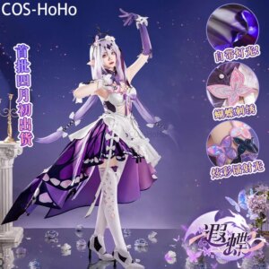 COS-HoHo Honkai: Star Rail Castorice The Daughter Of The River Styx Game Suit Elegant Dress Cosplay Costume Halloween Women
