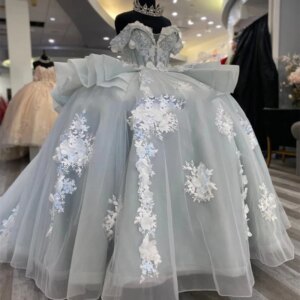 Gary Quinceanera Dresses for 15 Year Ball Gown Sexy Sweetheart Off the Shoulder 3DFlower Beads Tull Long Party Dress for Girl