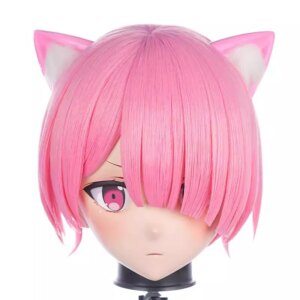 Anime Full headband lock Customize Full Crossdress Doll Female/Girl Mask Cartoon Character Kig Game Cosplay Kigurumi Mask BJD