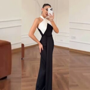 Customized Jersey Pleat Sheath Halter Long Dresses Bespoke Occasion Party Classic Exquisite High Quality