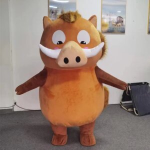 Inflatable Wild Boar Mascot Costume Pig Role-playing Birthday Party Fancy Dress Cartoon Character Carnival Event Props