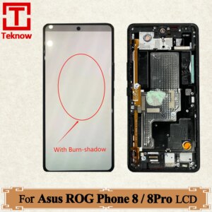 Original 6.78″ For Asus ROG Phone 8 Pro LCD Display With Burn-shadow Touch Screen Digitizer Replacement For Asus ROG Phone 8 LCD