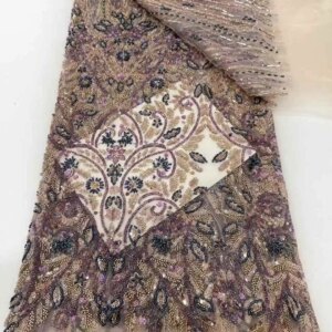 2025 Luxury African Luxury Fabrics 3D Floral Lace Fabric African Fabric Lace High Quality 2025 Beaded Lace Fabric For Sewing