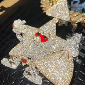 Custom Star Pendant Vvs D Moissanite 925 Sterling Silver Iced Out Lab Diamond Rapper Chain Hip Hop Streetwear Jewelry for Men