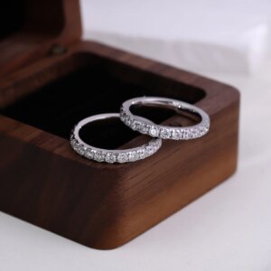 Provence half band rings Solid Gold 2.5mm DEF/VS Lab Diamonds  Wedding Rings Minimalist Engagement band Personalized Custom