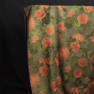 High Quality NATRICH Peony Soteil 40momme Xiangyun Yarn Satin Double-Sided Jacquard Fabric Chinese Dress Hanfu