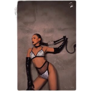 New split bikini sexy gogo costume reflective silver bar rs costume