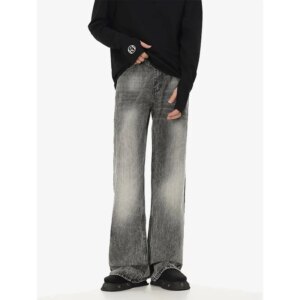 Men’s Pants High Quality American Washed Jeans Trousers