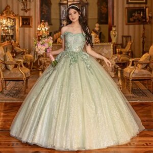 Customized Sparkling Sequined Applique Quinceanera Dress Birthday Party Ball Gown Beads Made To Order Robe Quinceañera Rouge