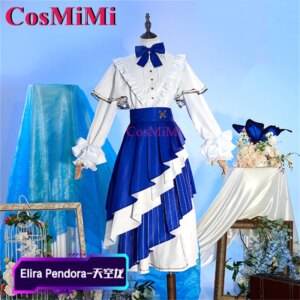 CosMiMi Anime VTuber Elira Pendora Cosplay Costume Nobles And Attendants Elegant Maid Dress Carnival Party Role Play Clothing