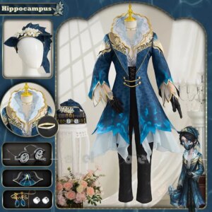 OP01 Hippocampus Cosplay Costume Game Identity V Embalmer Aesop Carl Uniform Earrings Hat Glasses A Tier Halloween Party Me6Gd@!