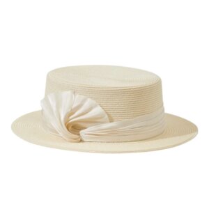 Summer hat women’s flat top short along handmade flowers elegant shade holiday seaside